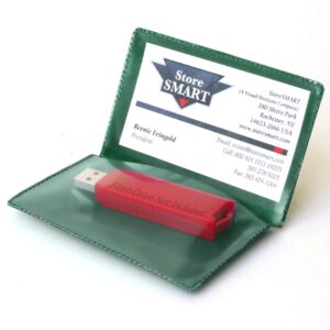 StoreSMART - USB Flash Drive & Business Card Holders - Folding - Green - 100-Pack (RPP2915-G-FLASH-100)