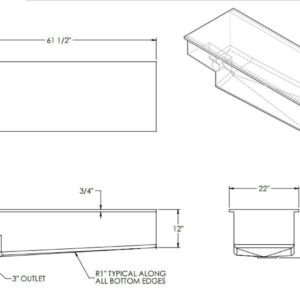 RecPro 62 Gallon RV Holding Tank 61 1/2" x 22" x 15" Waste Water Holding Tank | Made in America