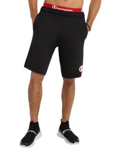 champion men's graphic jersey short, black, x large