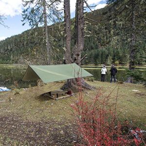 Hammock Rain Fly Tent Tarp Provides Effective Protection Against Rain, Snow. 32ft Long Ridgeline. Big 9.8x9.5ft Durable, Waterproof 210D Oxford. 6 Reflective Guy Lines, 2 Stuff Sacks. Easy Assembly