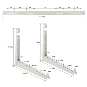 AC Parts Mini Split Air Conditioner Bracket, Wall Mounting Support Brackets for 9000 BTU - 36000 BTU Ductless AC Condenser Units,Support up to 440lbs, Heavy Duty