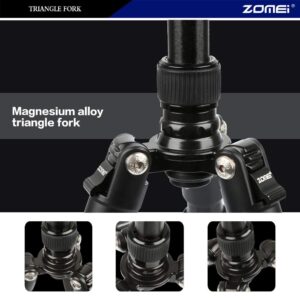 ZM Lightweight Portable Q666 Professional Travel Camera Tripod Monopod Aluminum Ball Head Compact for Digital SLR DSLR Camera