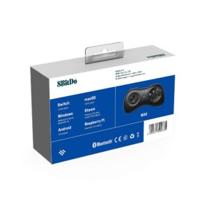 8Bitdo M30 Bluetooth Controller for Switch, Windows and Android, 6-Button Layout for SEGA’s Classic Games (Black)