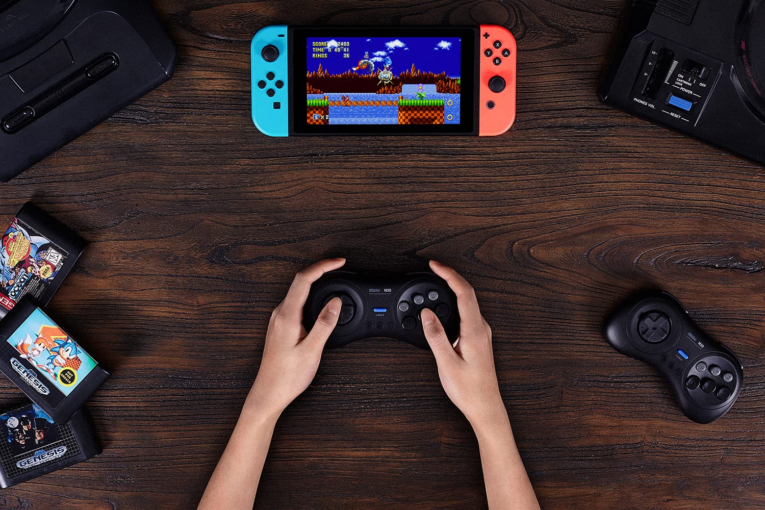 8Bitdo M30 Bluetooth Controller for Switch, Windows and Android, 6-Button Layout for SEGA’s Classic Games (Black)