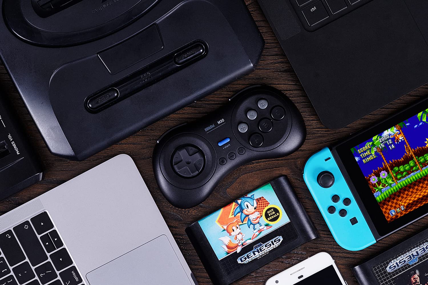 8Bitdo M30 Bluetooth Controller for Switch, Windows and Android, 6-Button Layout for SEGA’s Classic Games (Black)