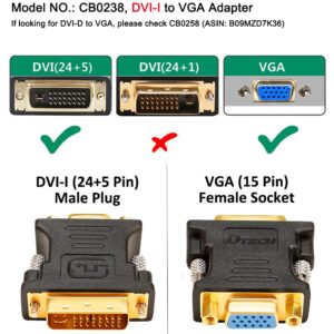 DTech DVI Male to VGA Female Adapter DVI-I 24+5 Port Converter