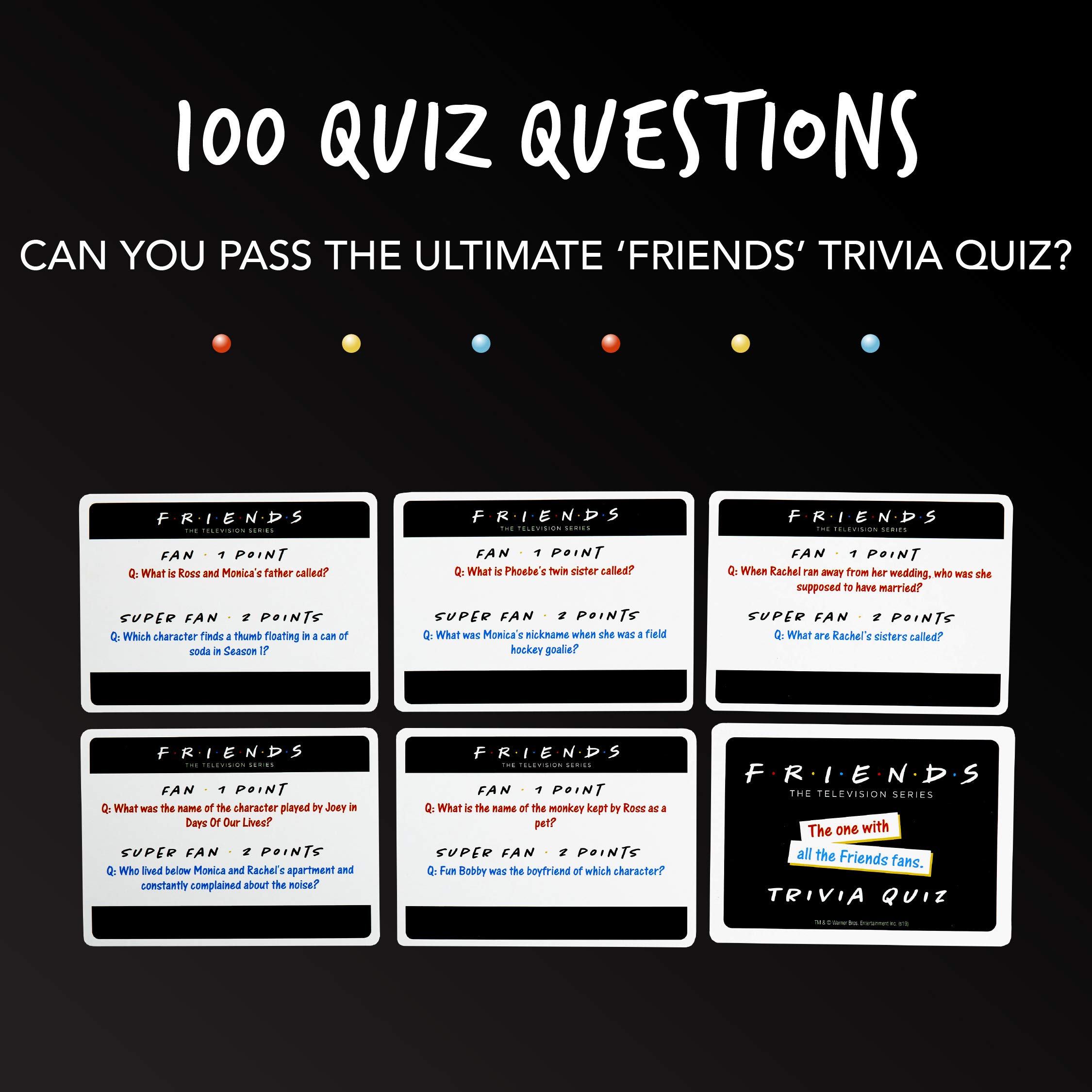 Paladone Friends TV Show Trivia Quiz Game with 100 Questions