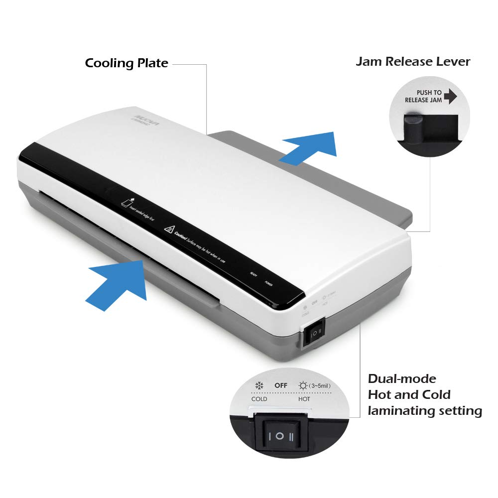 Nuova LM992HC Dual Mode Thermal & Cold Laminator, 9" Max Width, Quick Warm-Up, White