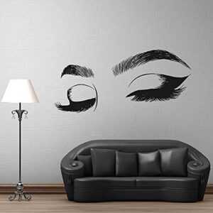 DXLING Beauty Salon Quote Wall Decal Stickers Make Up Store Home Decoration Murals (LC555 Black)