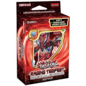yu-gi-oh cards! raging tempest special edition deck | 3 booster packs | 2 super rare cards | genuine cards, multicolor, model: 083717831495