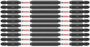 bosch itdeph36b 10-pack 6 in. phillips #3 impact tough double-ended screwdriving bits