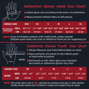 Seibertron Adult Dirtclaw Gloves - Versatile Gloves for Cycling, ATV, and Mountain Biking Red XL