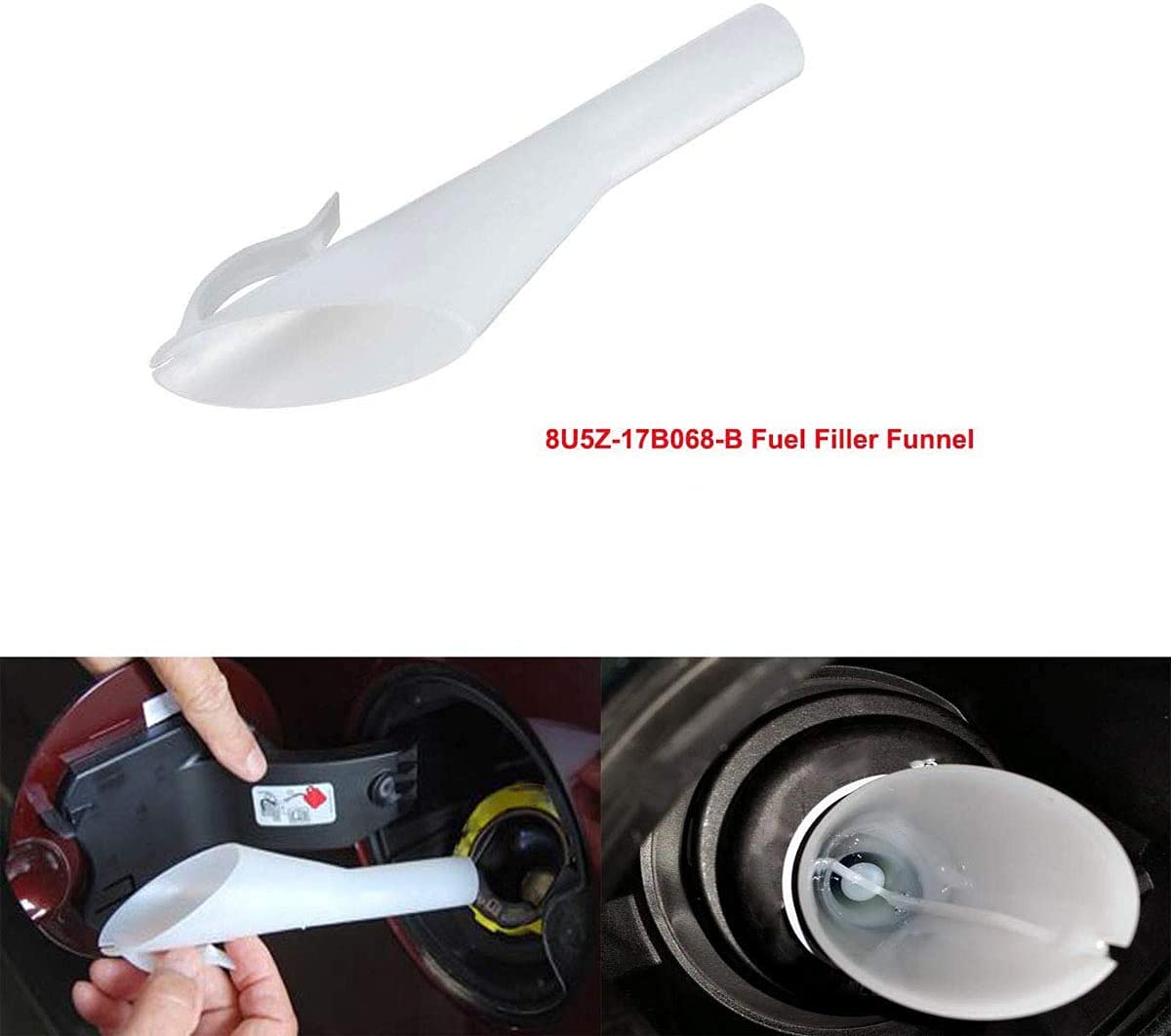 𝟮𝟬𝟮4 𝙐𝙋𝙂𝙍𝘼𝘿 8U5Z17B068B Fuel Filter Funnel Tube for Compatible with Focus Mercury Lincoln, 8U5A17B068AD 8U5Z17B068A Fuel Filling Tank Supply Gas Cap Funnel Tube White Spout