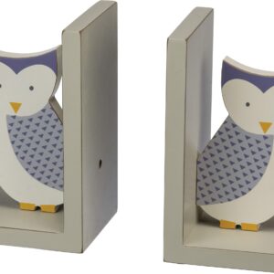 Primitives by Kathy 101922 Baby Wood Bookends, 4" x 7" x 4", Owl