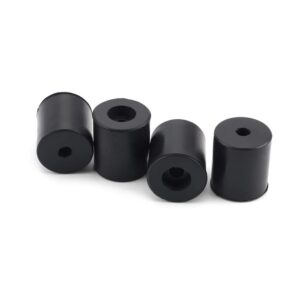 FYSETC Ender 5 Plus Bed Columns, 4Pcs 3D Printer Ender 3 S1 Pro Solid Bed Mounts, Height 18mm 0.7inch OD 0.63inch Stable Heat-Resistant Buffer for Ender 5 Pro Ant A8 Wanhao D9 Prus i3 Meg pro-Black