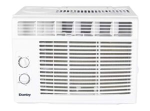 danby dac050mb1wdb 5,000 window air conditioner, 2 cooling and fan settings, easy to use mechanical rotary controls, ideal for rooms up to 150 square feet, 5000 btu, white