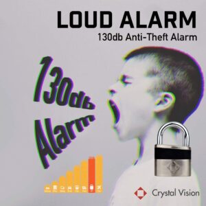 Crystal Vision Anti-Theft Loud 130db Alarm Lock Weather Proof Heavy Duty Multi Purpose (10mm)