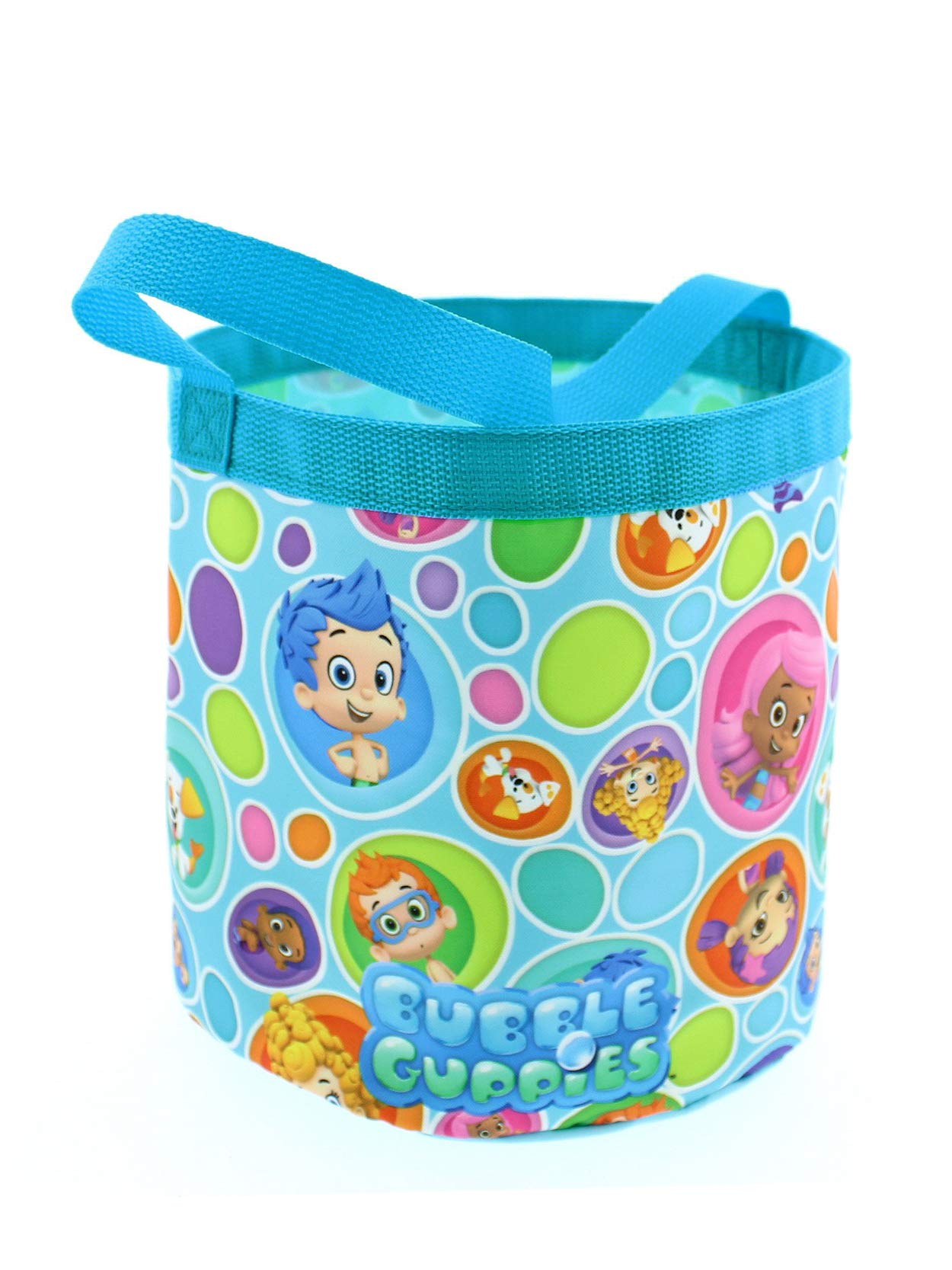 Bubble Guppies Boys Girls Collapsible Nylon Gift Basket Bucket Tote Bag (One Size, Blue)