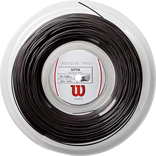 Wilson Revolve Twist 17 Tennis String - 200m Reel, Grey