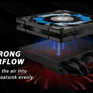 ID-COOLING IS-40X V3 45mm Height Low Profile CPU Cooler 4 Heatpipes CPU Air Cooler with 15mm Thickness Slim Fan Support Intel LGA1700/1200/115X; AMD AM5/AM4 For Desktop