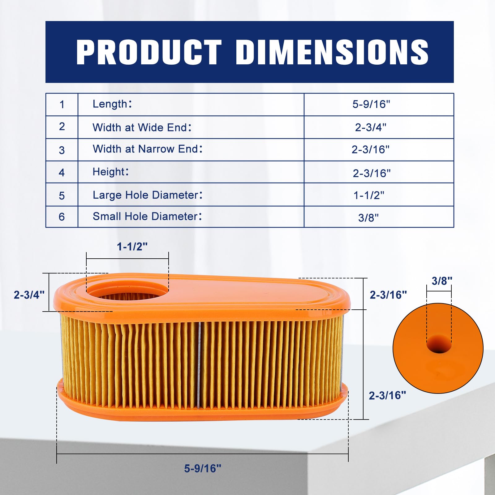 Powtol 795066 796254 Air filter Pre-Filter for Toro Timemaster 30 inch mower parts Husqvarna HU775H Toro 21199 20199 20200 21200 Lawn Mower