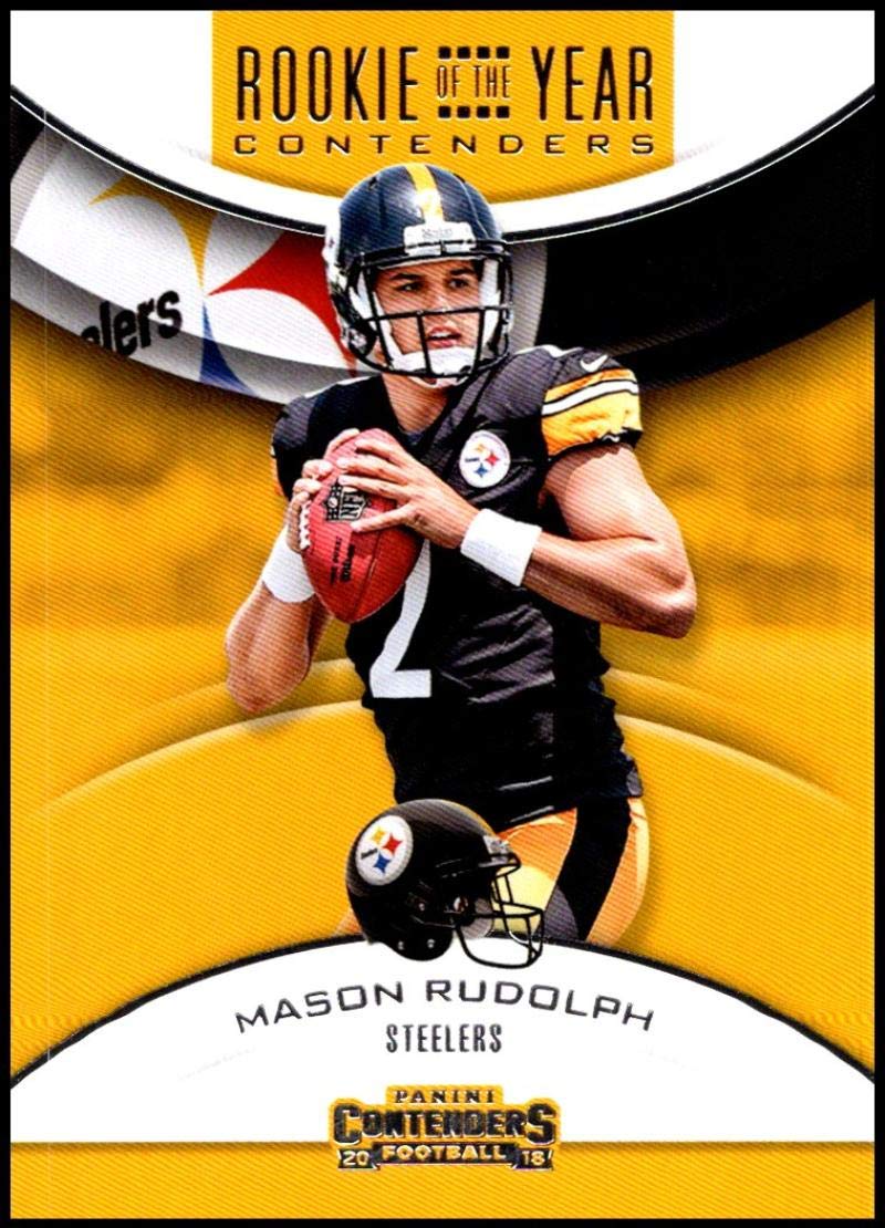 2018 Panini Contenders Rookie of the Year Contenders #RYA-MR Mason Rudolph Pittsburgh Steelers RC Rookie NFL Football Trading Card