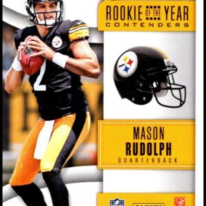 2018 Panini Contenders Rookie of the Year Contenders #RYA-MR Mason Rudolph Pittsburgh Steelers RC Rookie NFL Football Trading Card