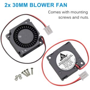 GDSTIME 24V 30mm Blower Fan 30mm x 30mm x10mm 3D Printer Cooling Replacement Fan