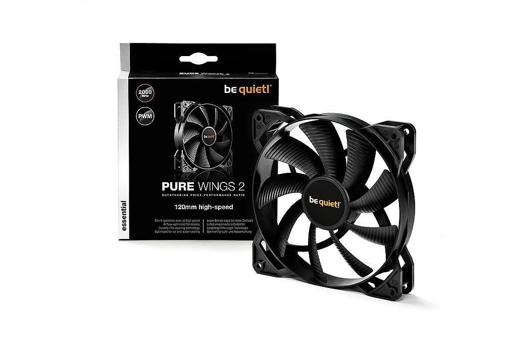 Be quiet! Pure Wings 2 120mm PWM high-Speed, BL081, Cooling Fan, Black