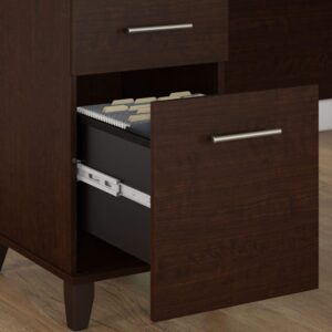 Bush Furniture Somerset 72W Office Desk with Drawers in Mocha Cherry