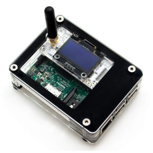 c4labs zrpi-1as case for raspberry pi4, pi3 b+ and zumspot with attached 1.3 oled