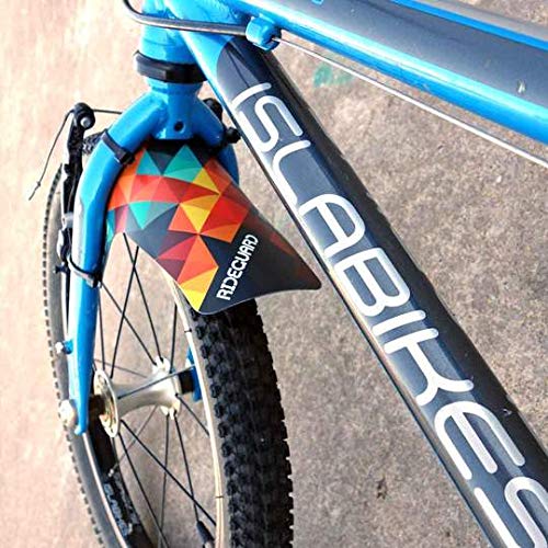 RideGuard MTB Kids Mudguard Set Mountain Bike Bicycle Fender Front & Rear (Geo Orange Set)