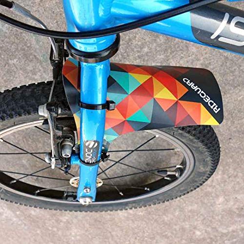 RideGuard MTB Kids Mudguard Set Mountain Bike Bicycle Fender Front & Rear (Geo Orange Set)