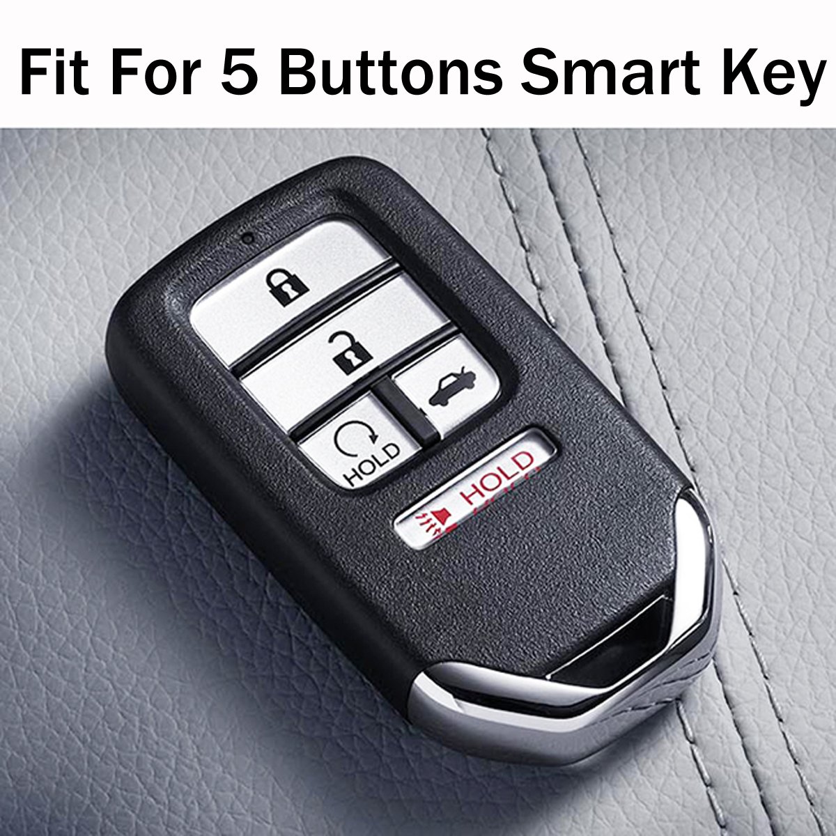 2Pcs Coolbestda Leather Keyless Remote Entry Cover Accessories Protector Holder Case for 2017 2018 2019 2020 2021 Honda Accord Civic CR-V CRV Pilot EX-L Touring Premium A2C81642600
