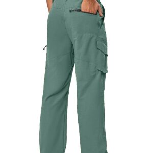 Little Donkey Andy Men's Quick Dry UPF 50+ Cargo Pants, Stretch Lightweight Outdoor Hiking Pants Sage S