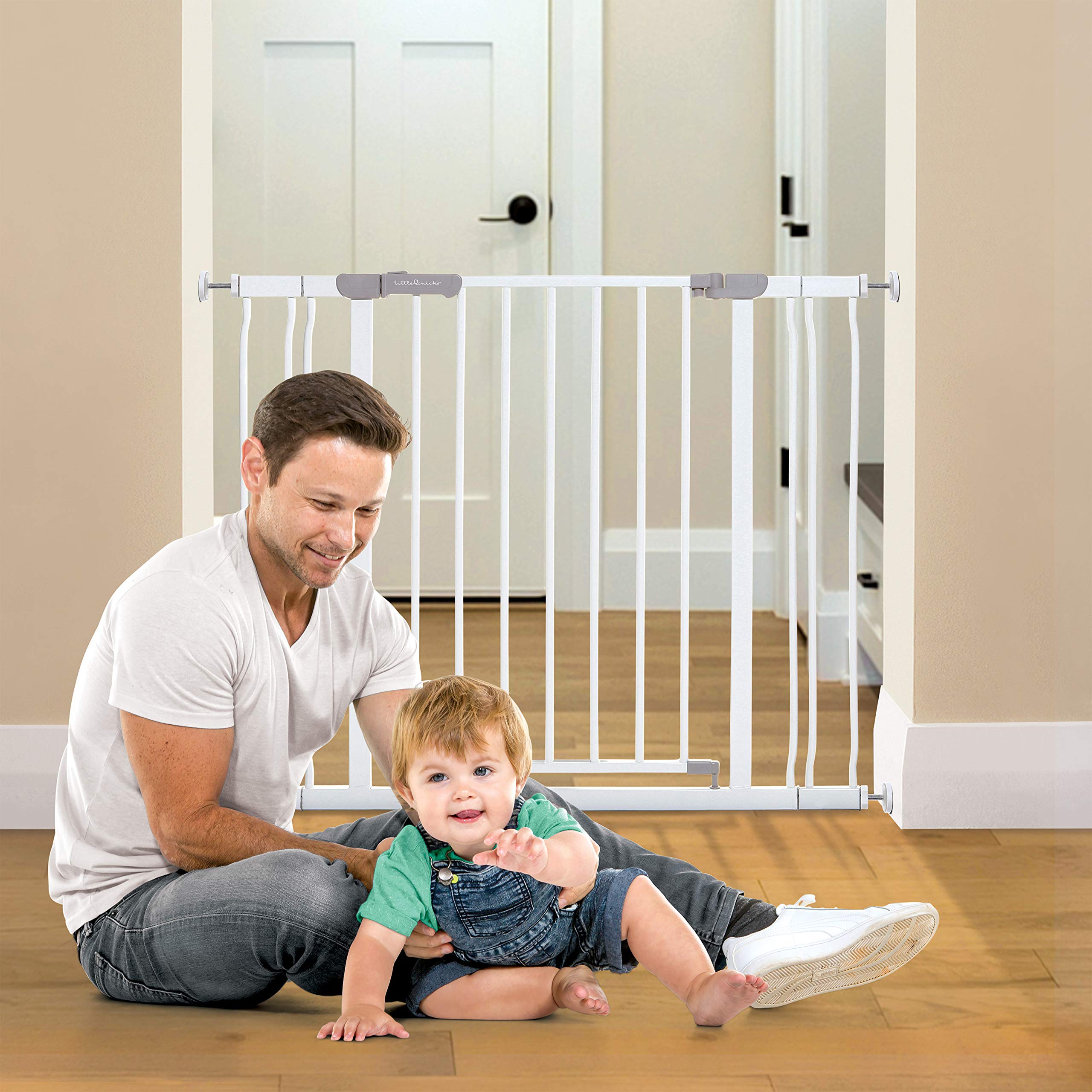 Little Chicks Winston Pressure Mounted Baby Safety Gate with Stay Open Feature, 29.5-39 inches -Model CK037