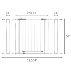 Little Chicks Winston Pressure Mounted Baby Safety Gate with Stay Open Feature, 29.5-39 inches -Model CK037