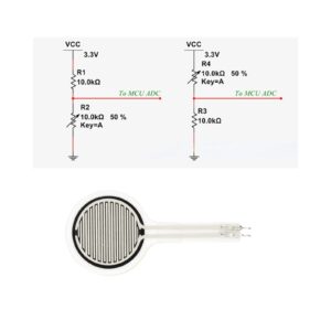 Force Sensitive Resistor Thin Film Pressure Sensor MD30-60 0~30KG Diameter 30mm Resistance-type Thin Film Pressure Sensor Force Sensing Resistor