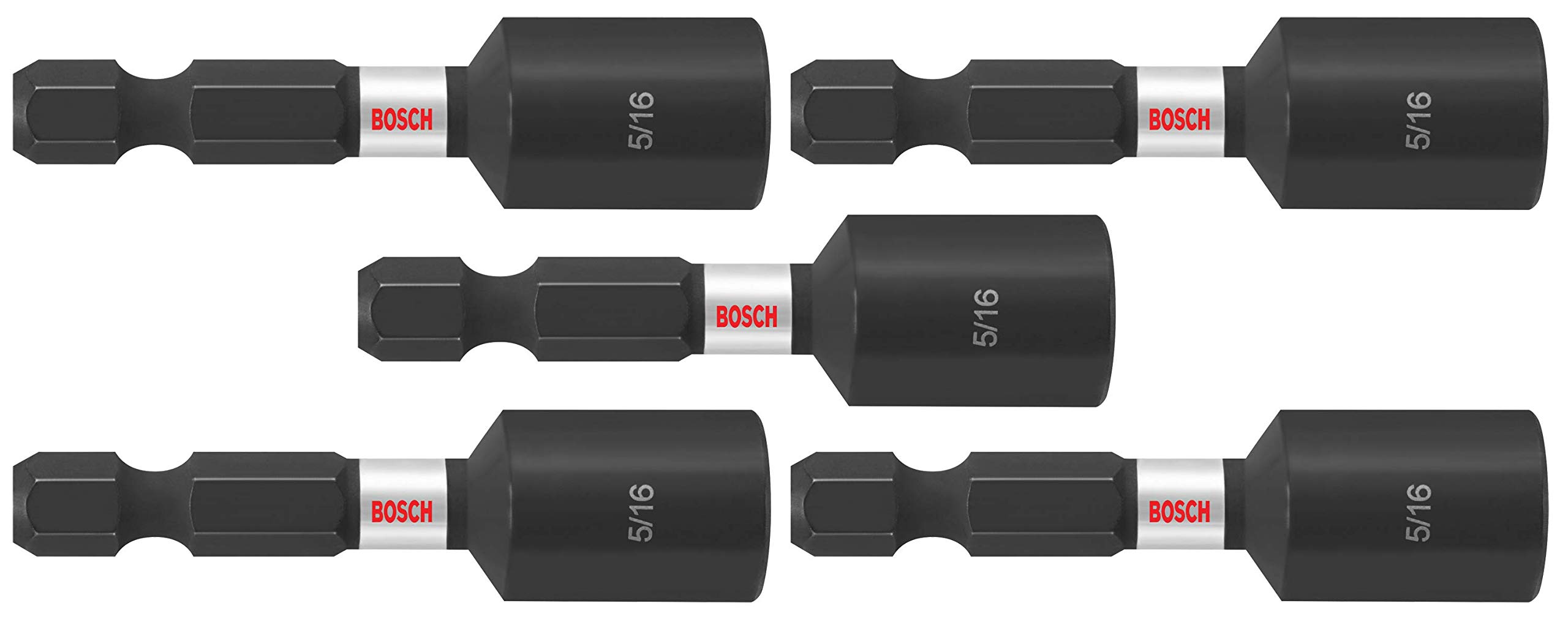 BOSCH ITNS516B 5-Pack 1-7/8 In. x 5/16 In. Impact Tough Nutsetters