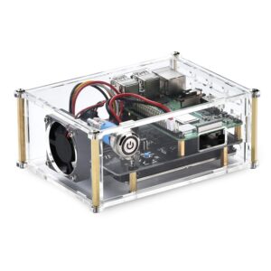 Acrylic Case with Cooling Fan for Raspberry Pi X820 V3.0 2.5" SATA HDD/SSD Shield Expansion Board Kit