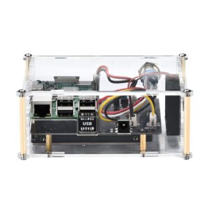 Acrylic Case with Cooling Fan for Raspberry Pi X820 V3.0 2.5" SATA HDD/SSD Shield Expansion Board Kit