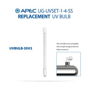 APEC Intense Stainless Steel Ultra-Violet Sterilizer Water Filtration Kit UG-UVSET-1-4-SS