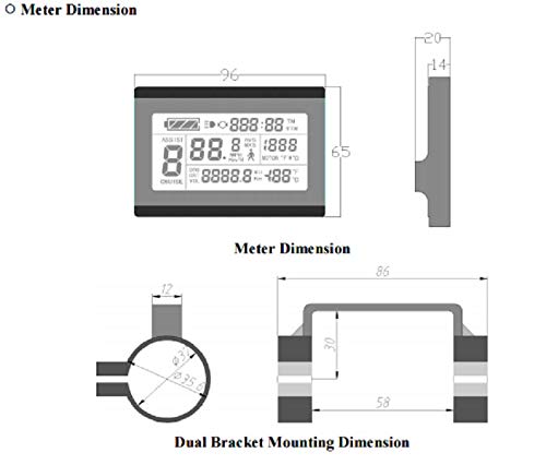 HALLOMOTOR Ebike 36V 48V 18MOSFET 45A 1500W Controller DC Sine Wave Reg Reverse Function Electric Bike+36V 48V LCD3 Display