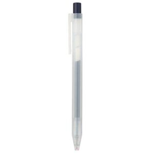 muji - 0.5mm blue black smooth gel ink retractable ballpoint pen (10 pieces)