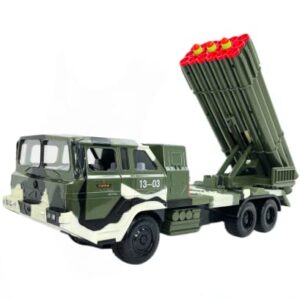 Big Daddy Military Missile Transport Army Truck Defence System 18 Long Range Missile Jungle Camouflage Toy Truck