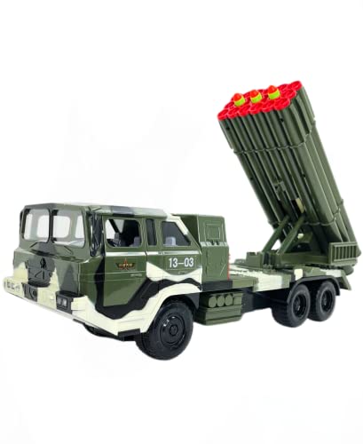 Big Daddy Military Missile Transport Army Truck Defence System 18 Long Range Missile Jungle Camouflage Toy Truck