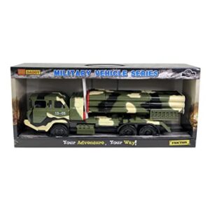 Big Daddy Military Missile Transport Army Truck Defence System 18 Long Range Missile Jungle Camouflage Toy Truck