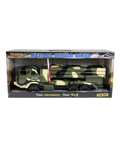 Big Daddy Military Missile Transport Army Truck Defence System 18 Long Range Missile Jungle Camouflage Toy Truck