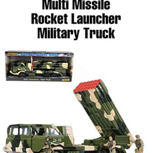 Big Daddy Military Missile Transport Army Truck Defence System 18 Long Range Missile Jungle Camouflage Toy Truck