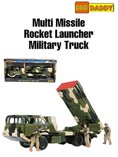 Big Daddy Military Missile Transport Army Truck Defence System 18 Long Range Missile Jungle Camouflage Toy Truck